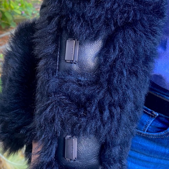 Gucci Shearling Leather Long Coat Womens Designer Winter Suede Jacket - Picture 4 of 9